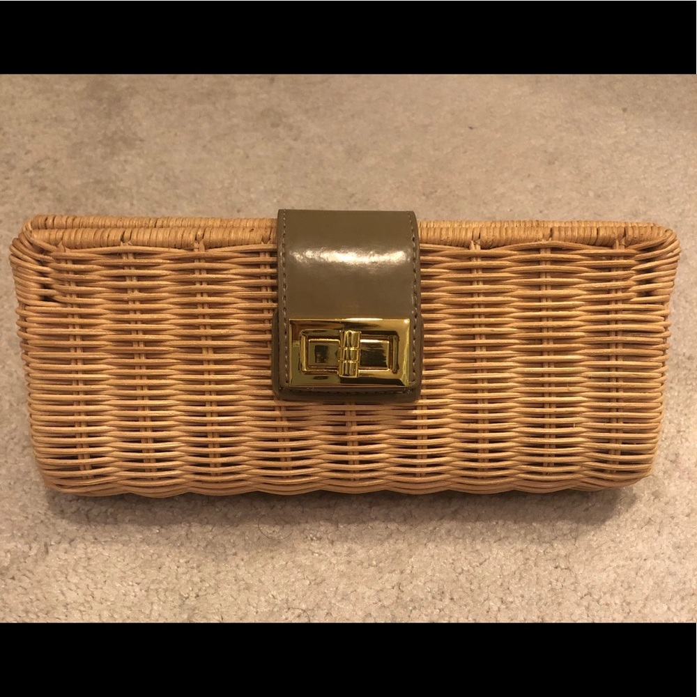 J. Crew Factory Straw Clutch